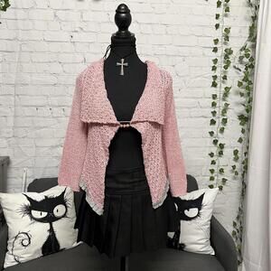 Maillagogo made in Canada fairy coquette cardigan flare sleeves beaded clasp S M